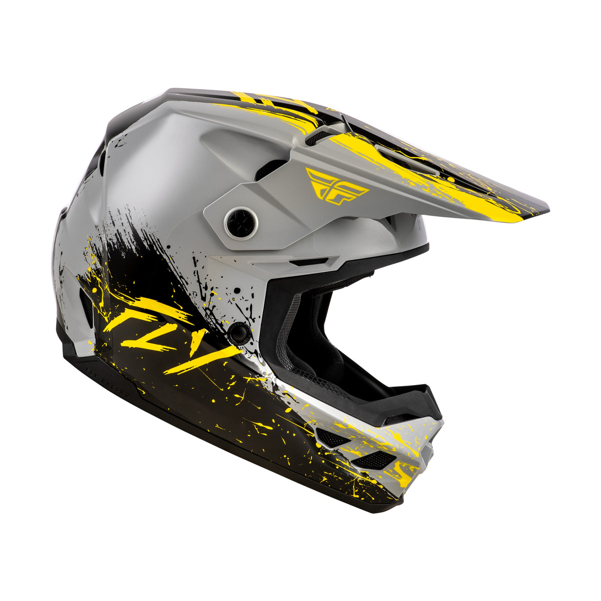 YOUTH KINETIC DRIP HELMET GREY/BLACK/YELLOW YL - 73-8679YL-3