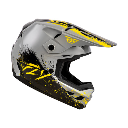 YOUTH KINETIC DRIP HELMET GREY/BLACK/YELLOW YL - 73-8679YL-3