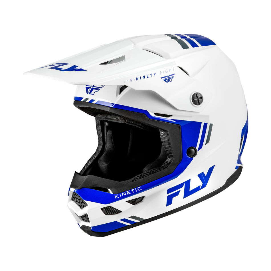 KINETIC VERDICT HELMET WHITE/BLUE/GREY LG - 73-8722L