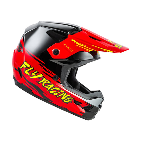 YOUTH KINETIC SURGE HELMET BLACK/RED/YELLOW YL - 73-8726YL-3