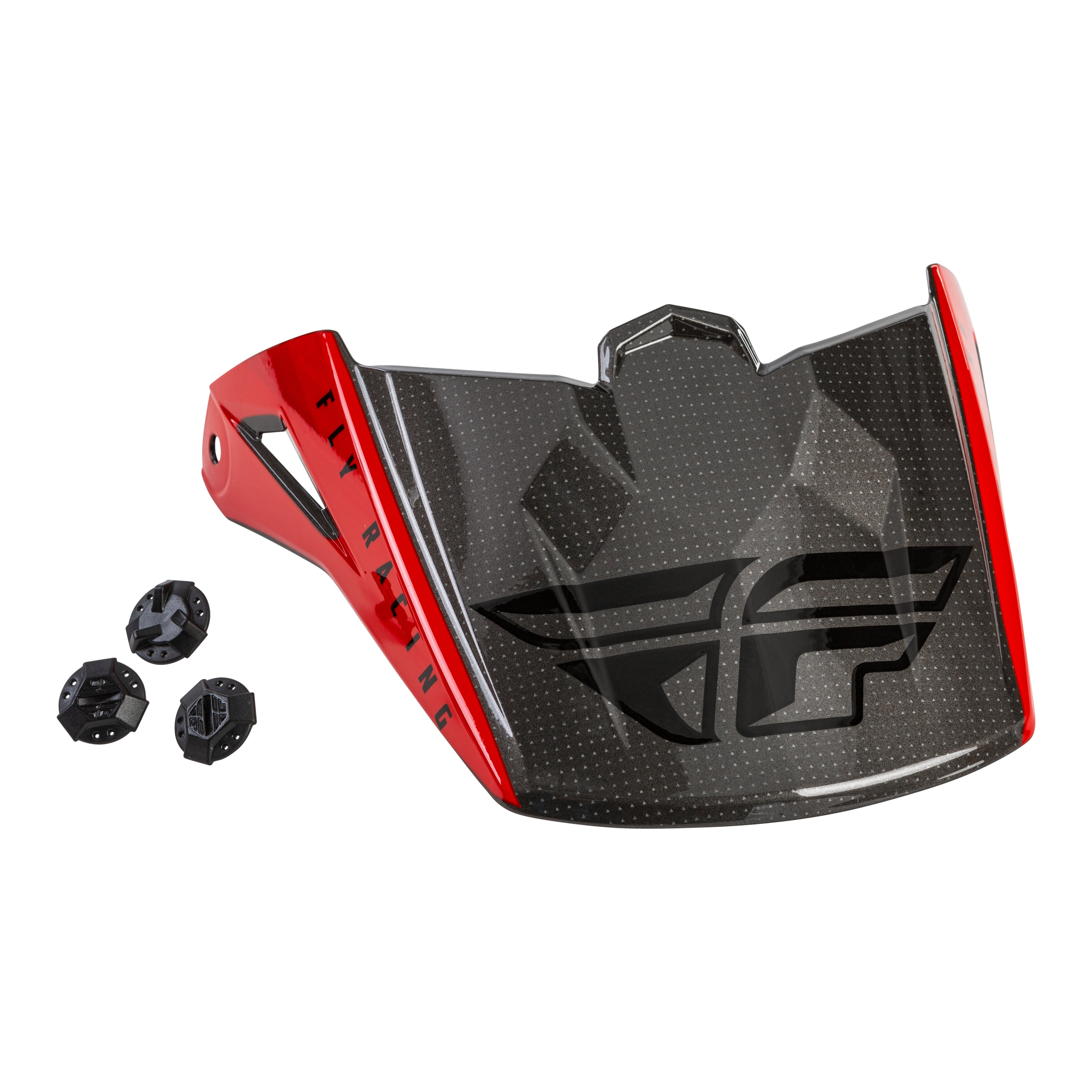 KINETIC STRAIGHT EDGE VISOR RED/BLACK/GREY - 73-88198