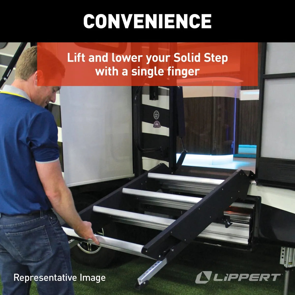 Lippert Components Wide Lift Assist Kit for Solid Step® 29"-32"