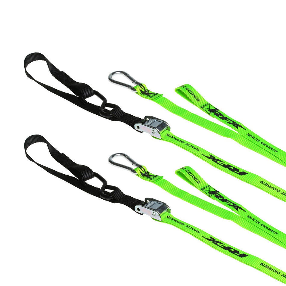 1.0 TIE DOWNS SOFT LOOP & CARABINER GREEN/BLACK - 739-1148