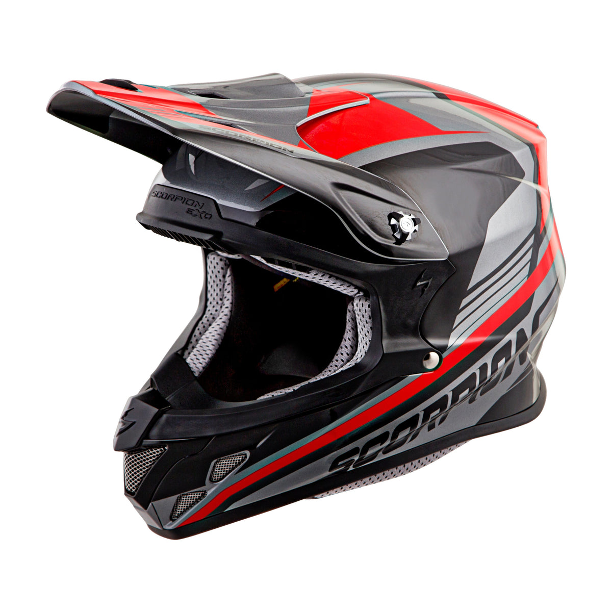 VX-R70 OFF-ROAD HELMET ASCEND SILVER/RED MD - 75-1703M-2