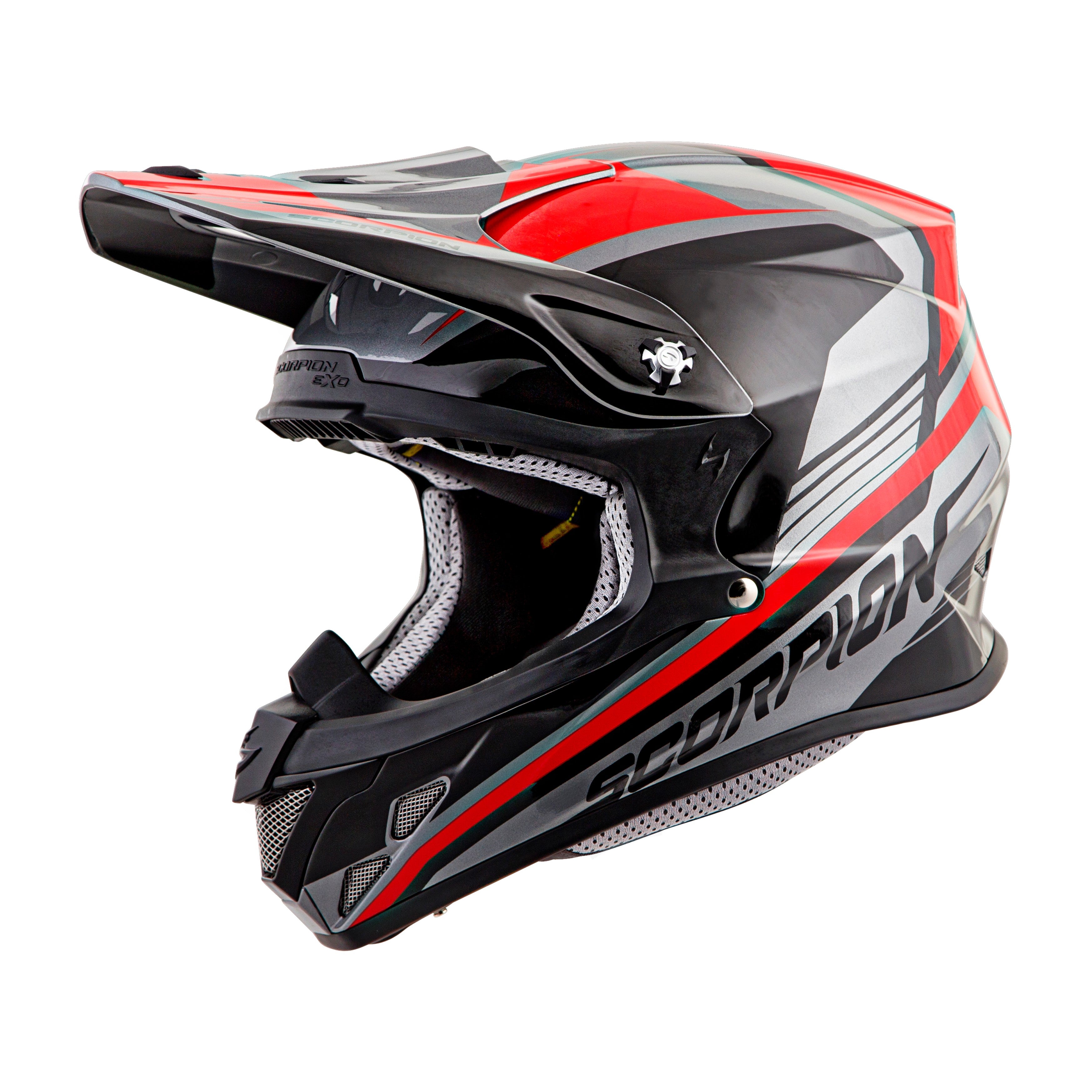 VX-R70 OFF-ROAD HELMET ASCEND SILVER/RED MD - 75-1703M