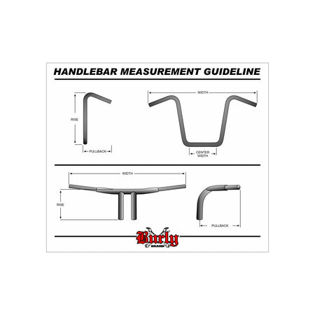 NARROW 12" APEHANGERS 1" BLACK - 750-05417-1