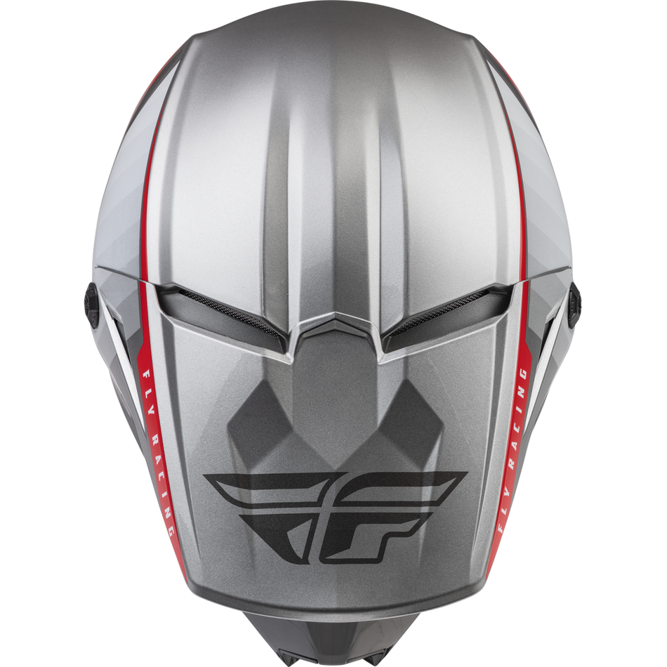 Fly Racing Kinetic Drift Helmet Charcoal/Light Grey/Red