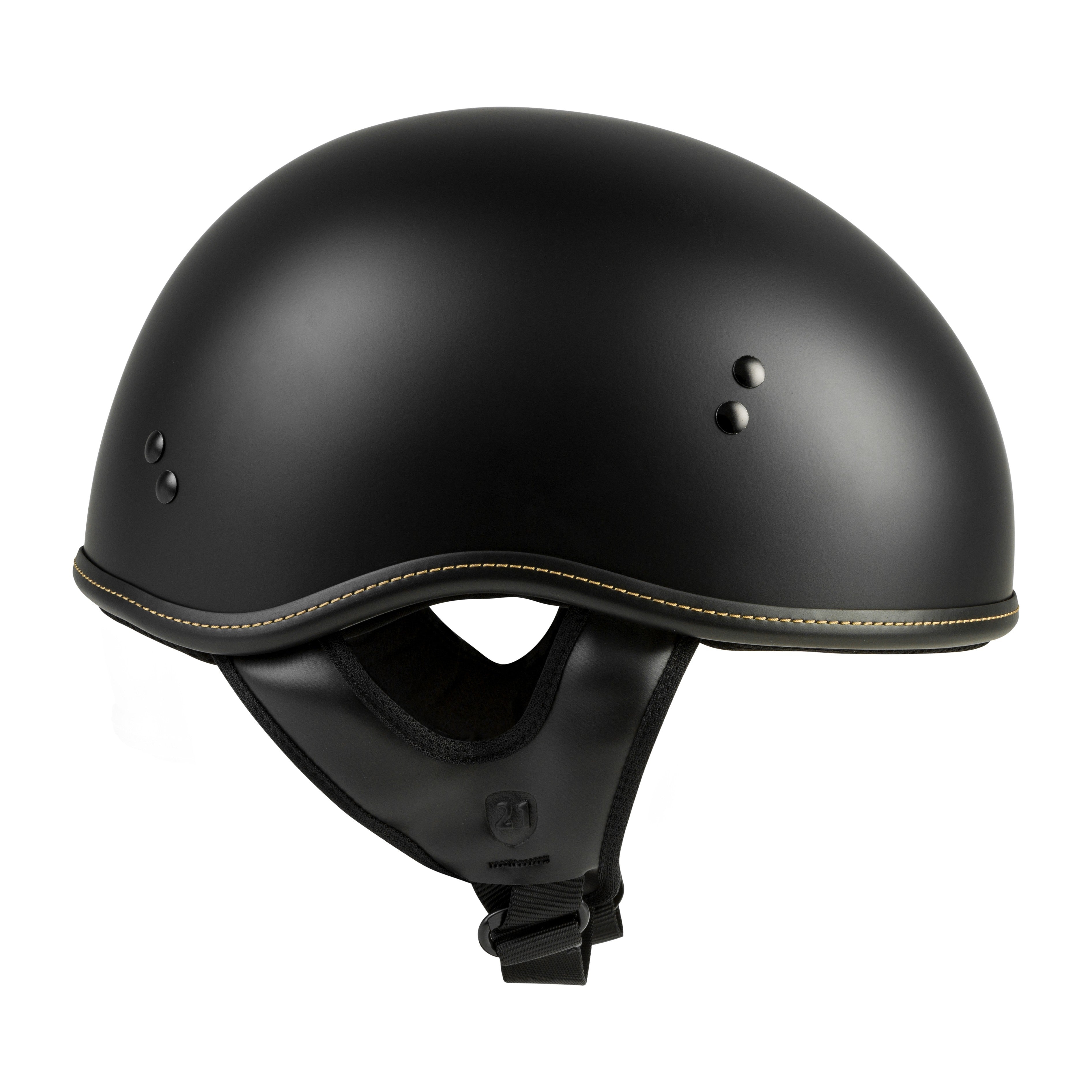 .357 SOLID HALF HELMET MATTE BLACK SM - 77-1101S-2