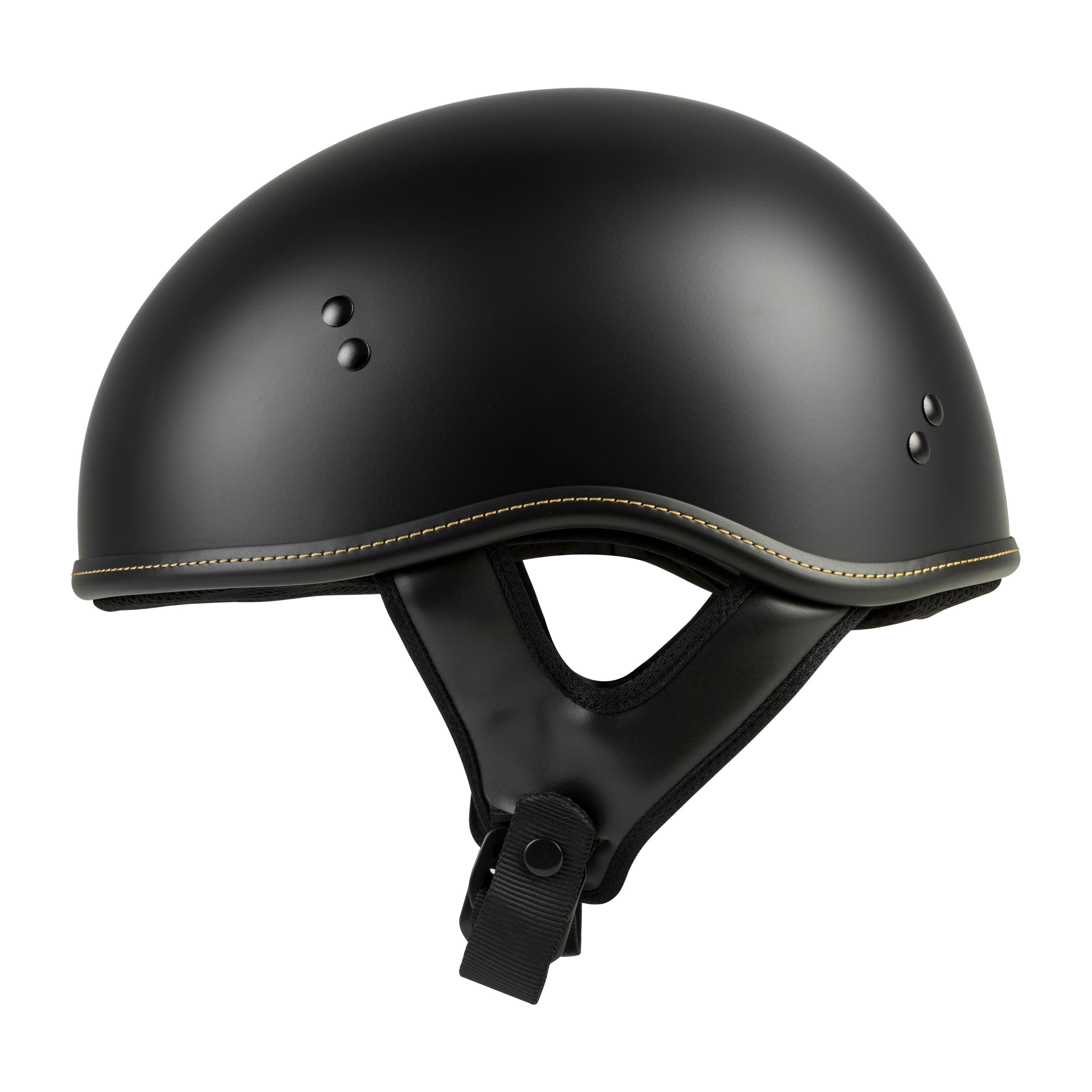 .357 SOLID HALF HELMET MATTE BLACK SM - 77-1101S
