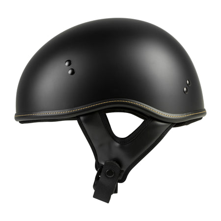 .357 SOLID HALF HELMET MATTE BLACK SM - 77-1101S