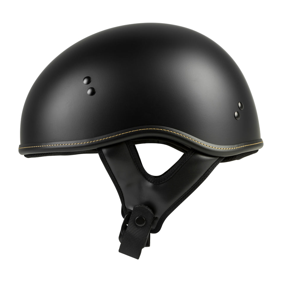.357 SOLID HALF HELMET MATTE BLACK SM - 77-1101S