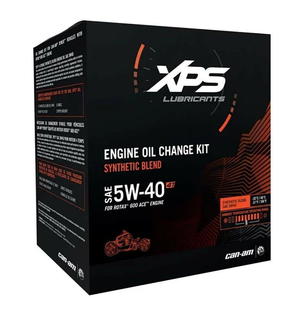 Can-Am XPS Synthetic Blend 5W-40 Oil Change Kit Rotax 600cc Engine (Ryker 600) - 779298