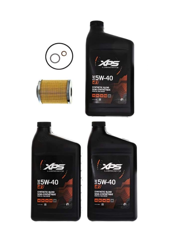 Can-Am XPS Synthetic Blend 5W-40 Oil Change Kit Rotax 600cc Engine (Ryker 600) - 779298