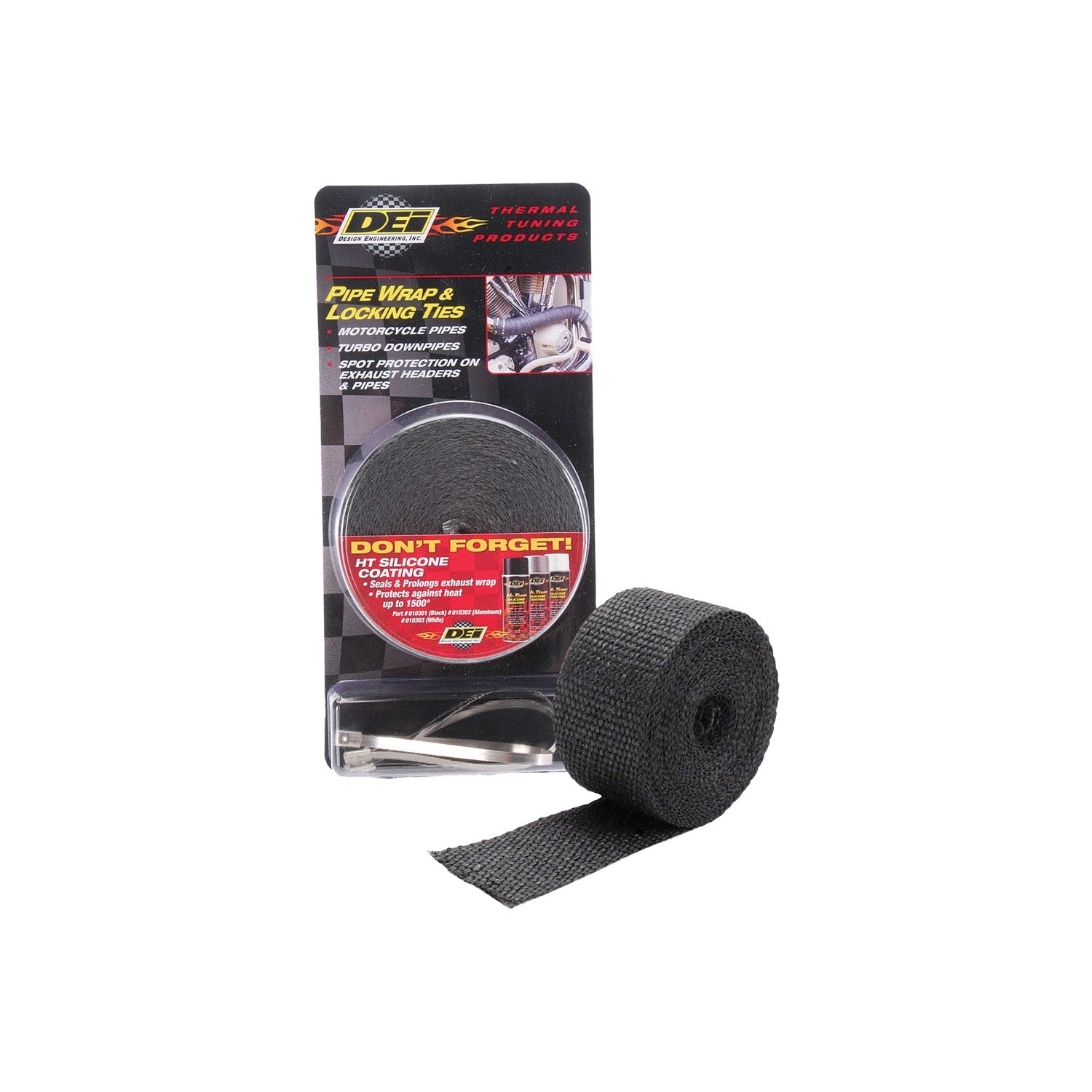 PIPE WRAP & LOCKING TIES BLACK - 790-01010