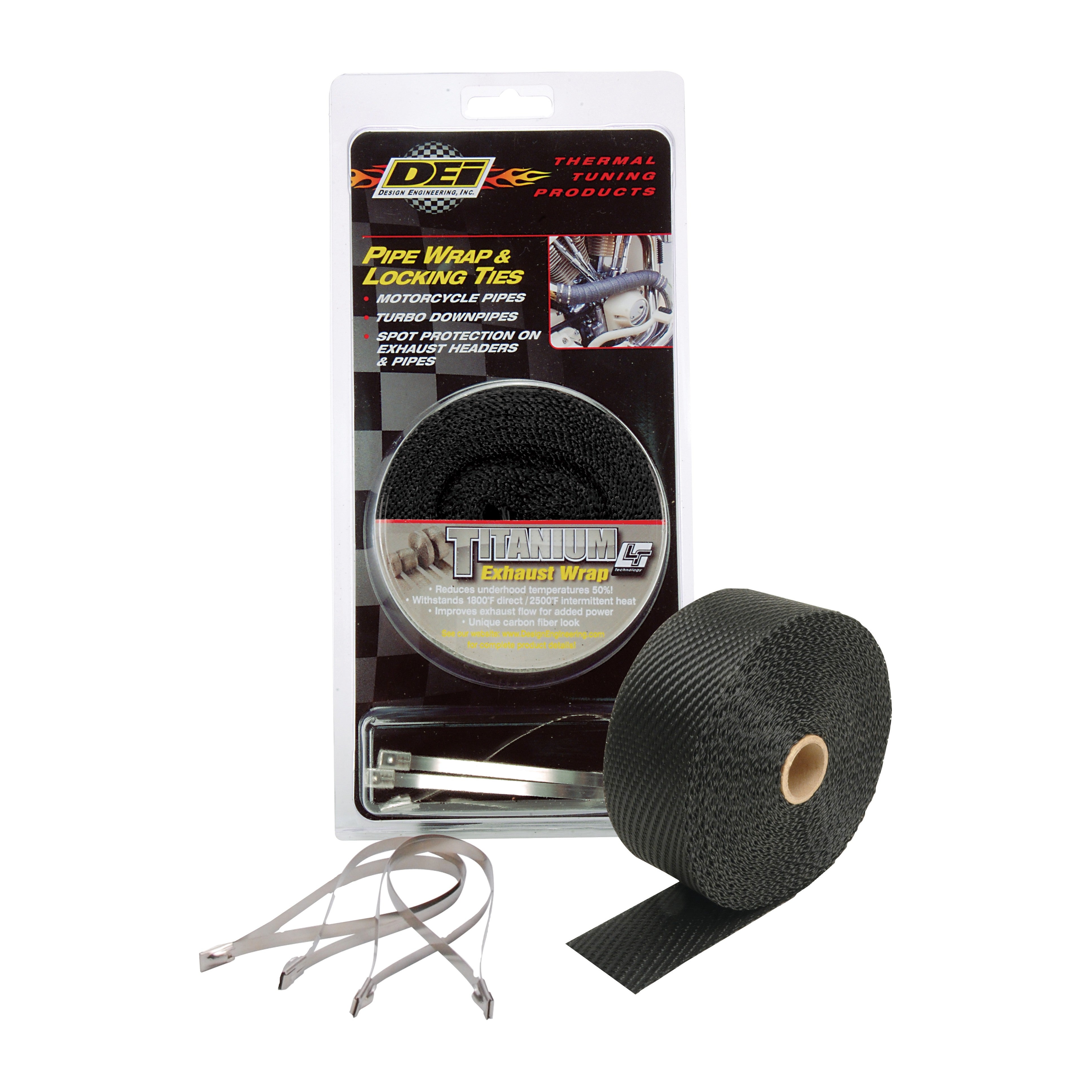PIPE WRAP & LOCKING TIES BLACK TITANIUM - 790-01013