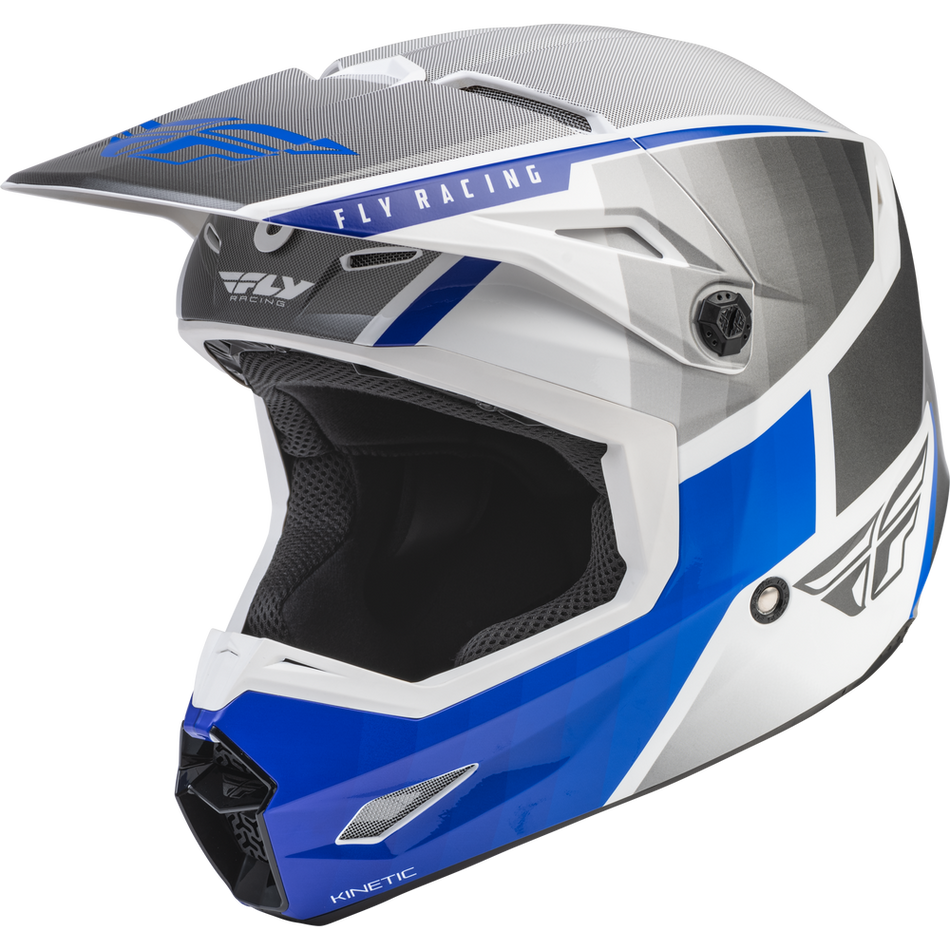 Fly Racing Kinetic Drift Helmet Blue/Charcoal/White