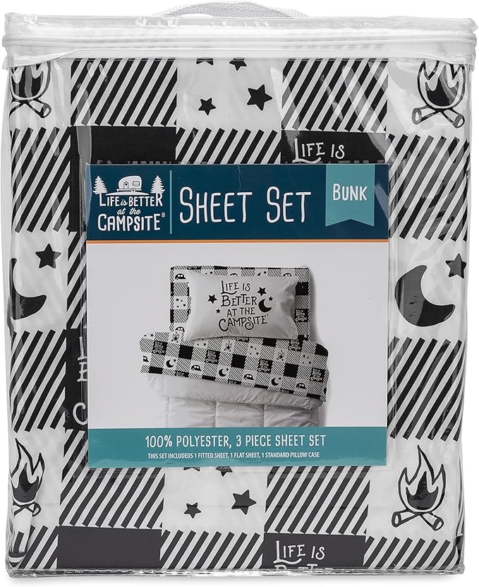 CAMCO BED SHEET SET, BUFFALO PLAID - 53475