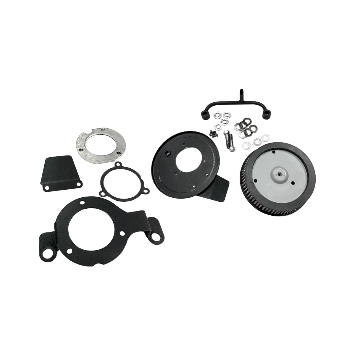 M8 ROUND HI PERFORM SATIN BLACK A/C AND BREATHER KIT - 820-50576