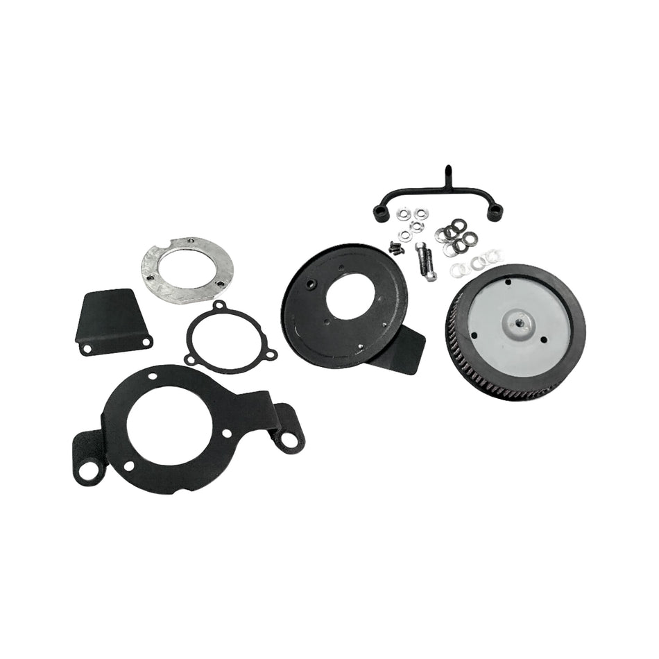 M8 ROUND HI PERFORM SATIN BLACK A/C AND BREATHER KIT - 820-50576