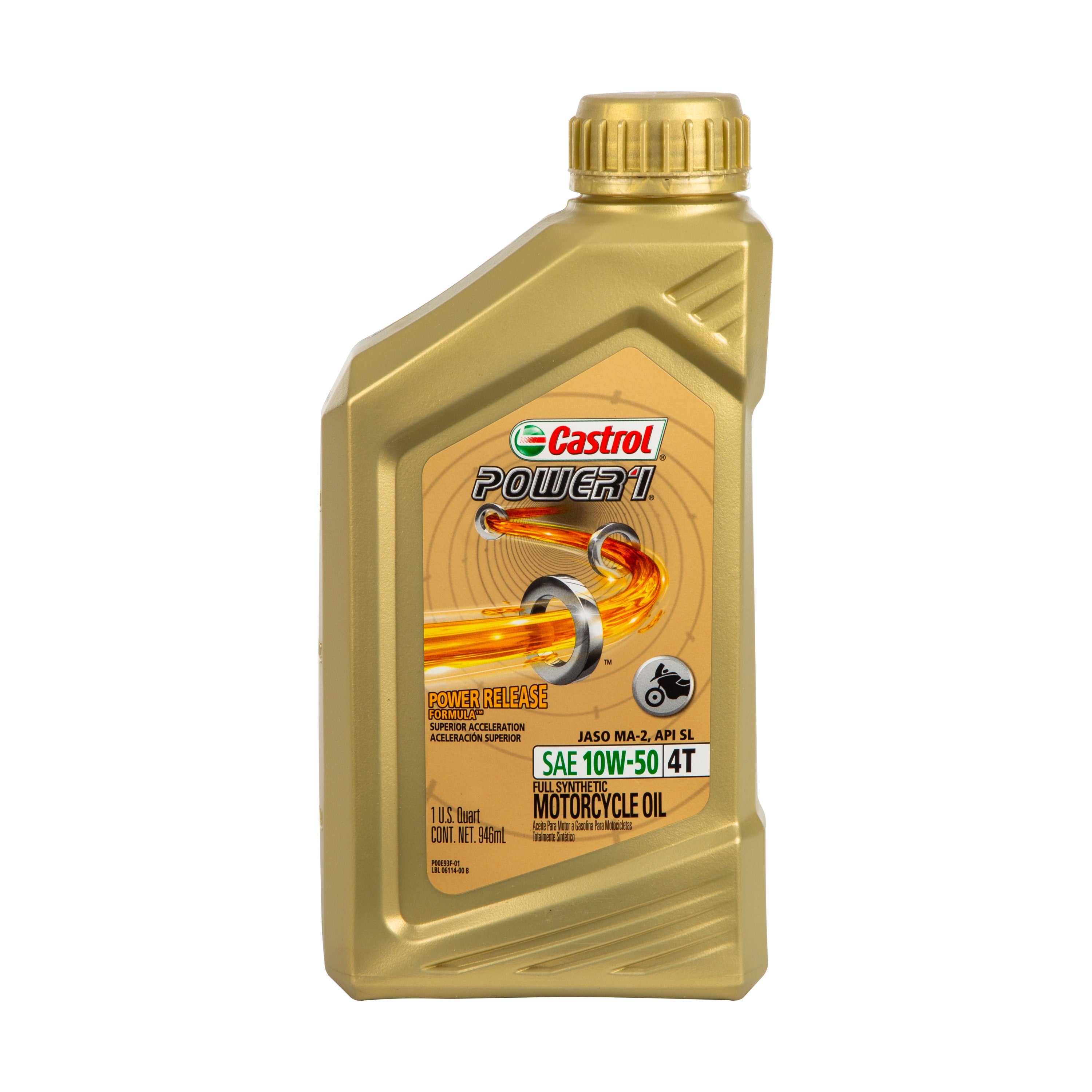 POWER 1 SYNTHETIC OIL 4T 10W50 1QT - 83-0444