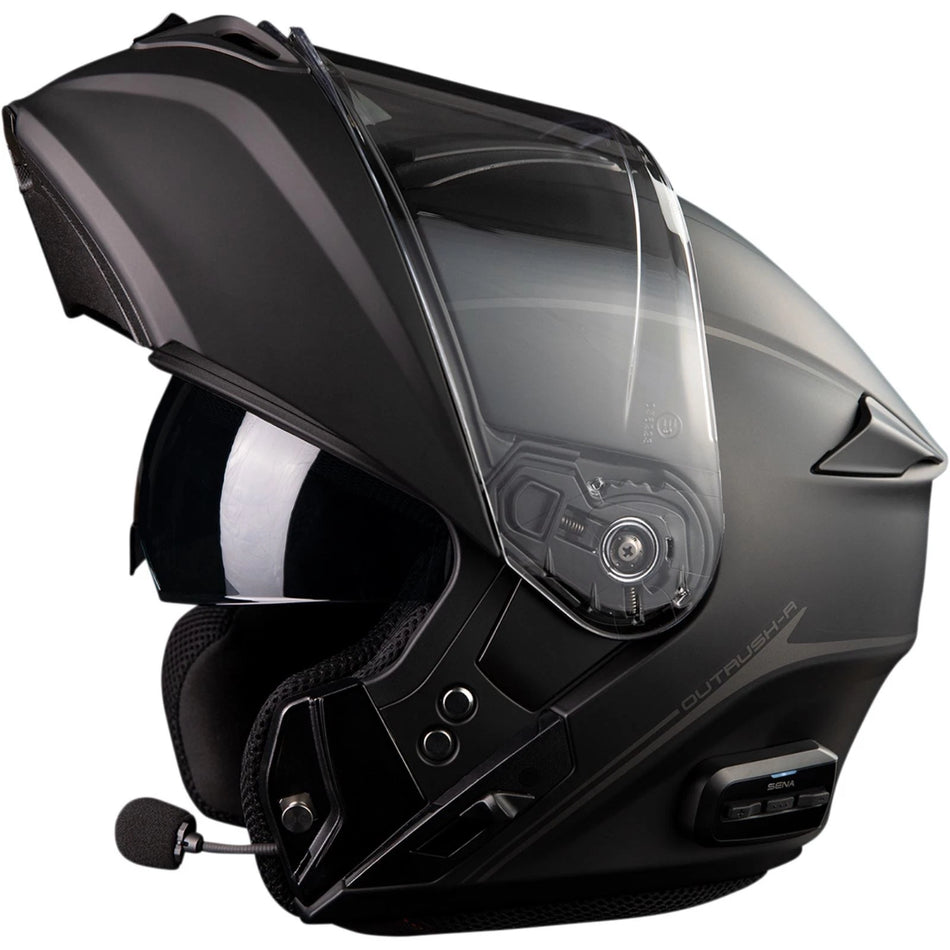 SENA OUTRUSH R FLIP-UP HELMET MATTE BLACK MD - 843-02057M