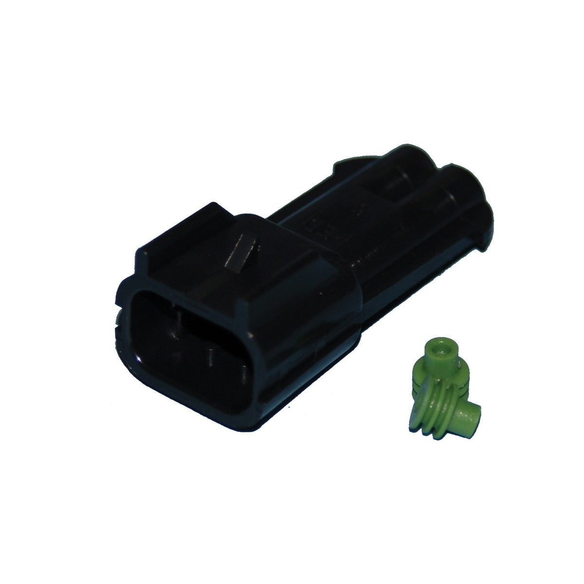 DELPHI-PACKARD WEATHERPACK 2-WIRE MALE CONNECTOR - 850-08404