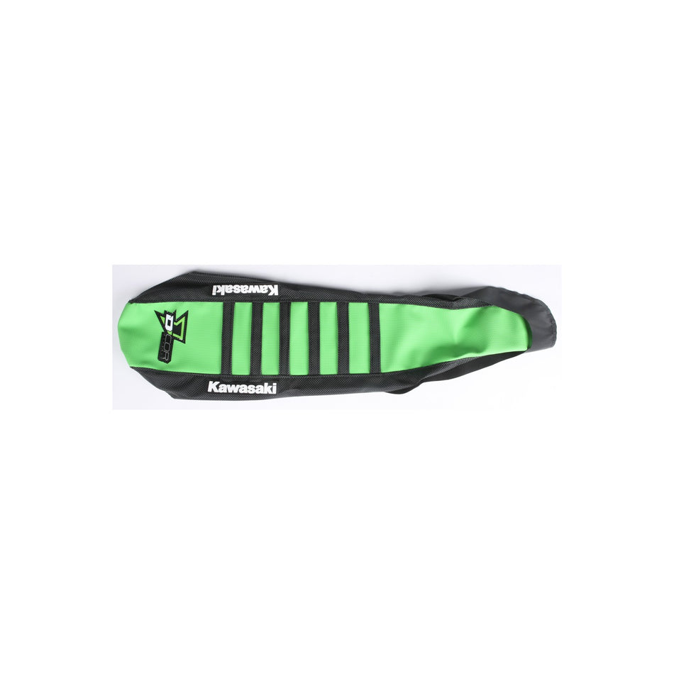 SEAT COVER BLACK/GREEN W/RIBS - 862-20460