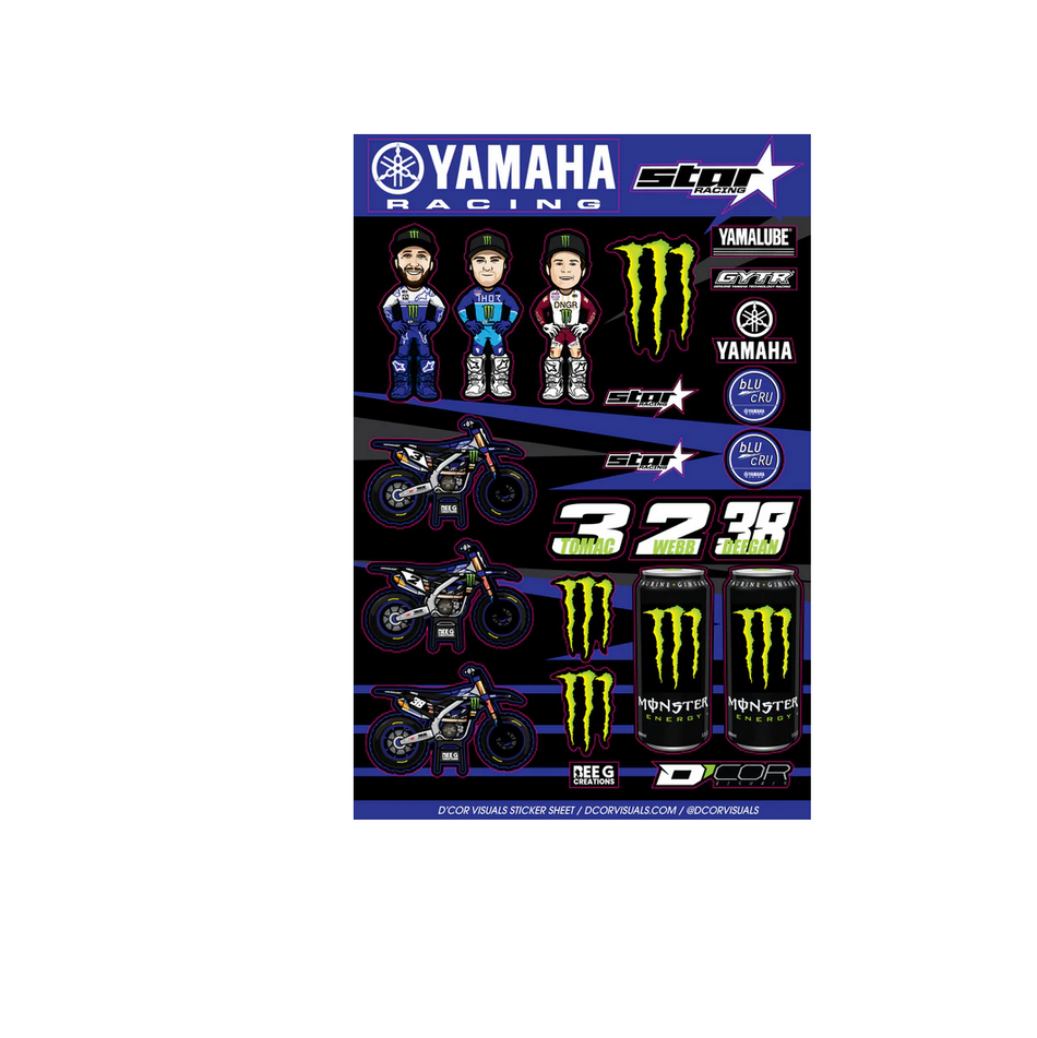 D-COR DECAL SHEETS YAMAHA - 862-4050118