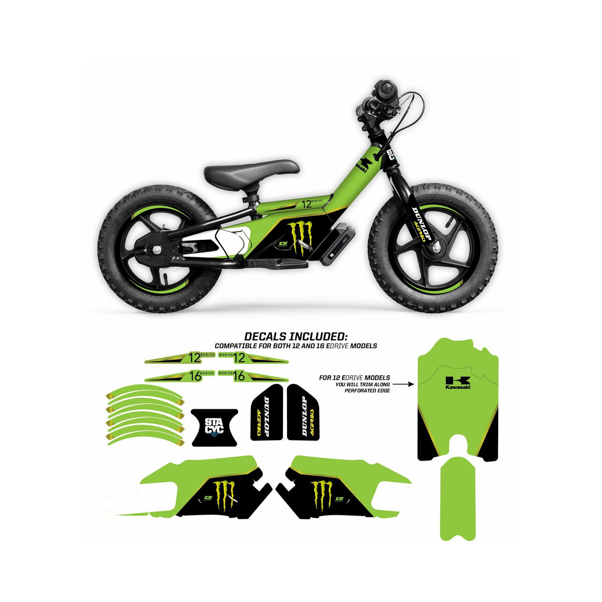 GRAPHIC KIT STACYC MEK GRAPHIC KIT STACYC 12" & 16" - 862-80201-1