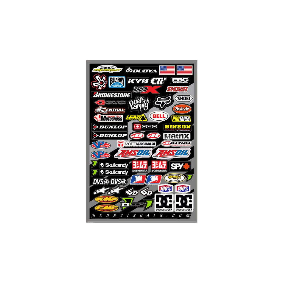 MISC LOGOS DECAL SHEET 12"X18" - 862-90105