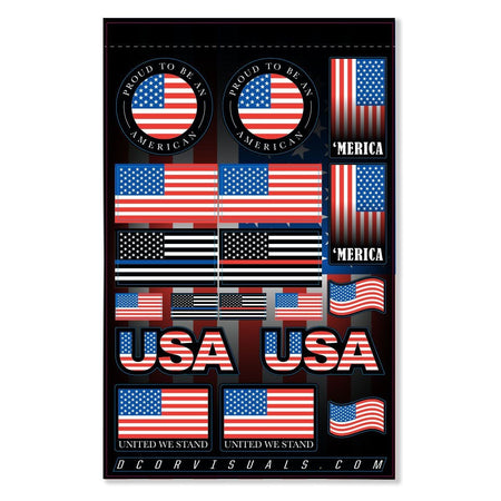 USA STICKER SHEET - 862-90120-1