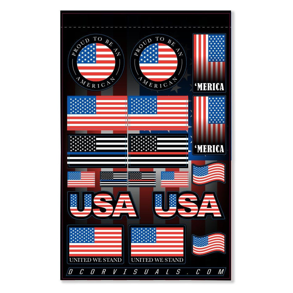 USA STICKER SHEET - 862-90120-1
