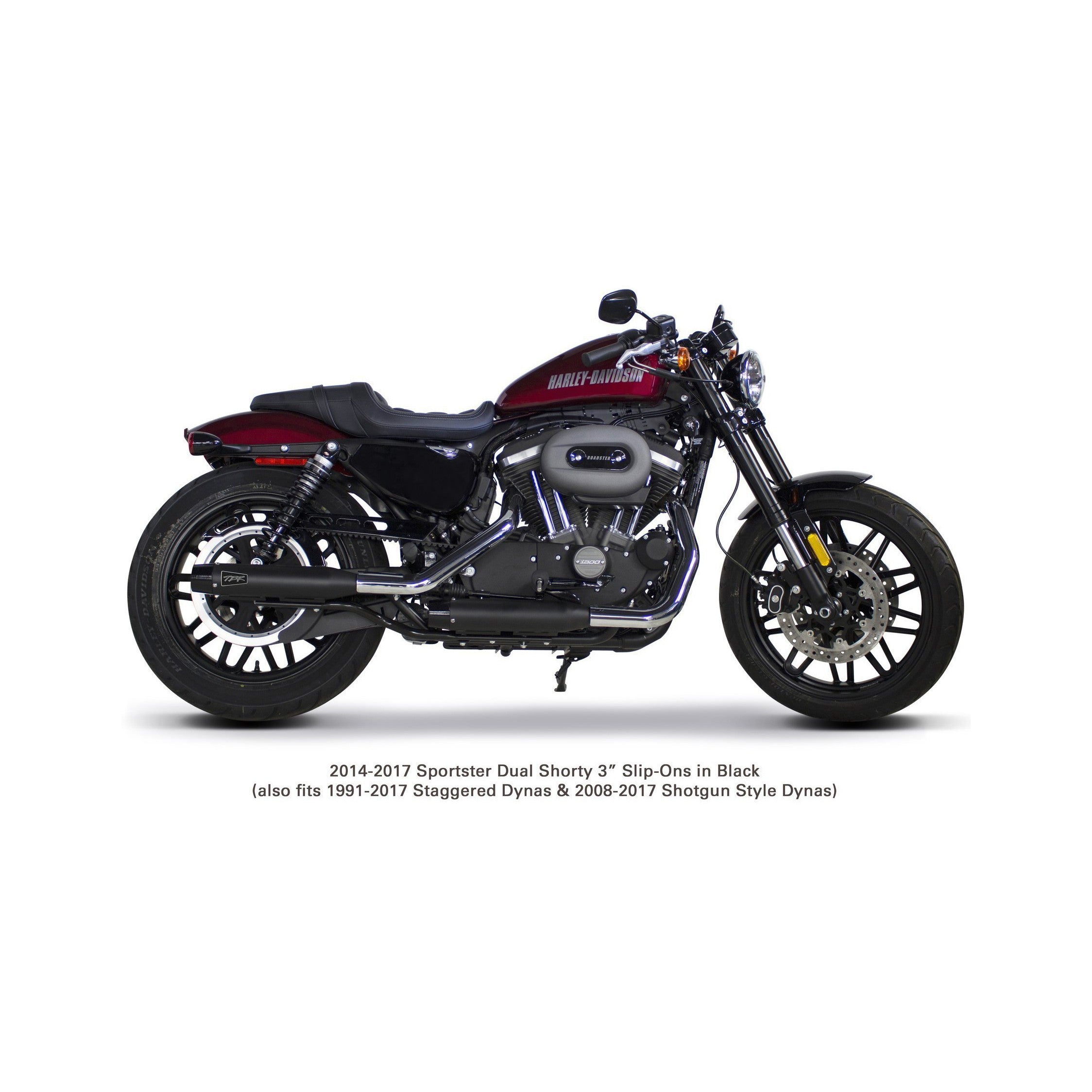 COMP S SLIP-ON DYNA/SPORTSTER BLACK W/CF END CAP - 930-02231-2