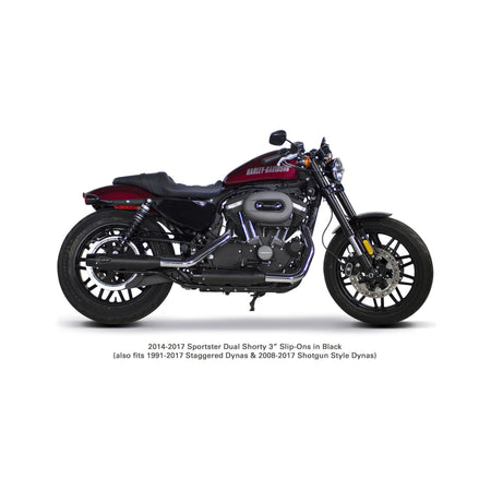 COMP S SLIP-ON DYNA/SPORTSTER BLACK W/CF END CAP - 930-02231-2