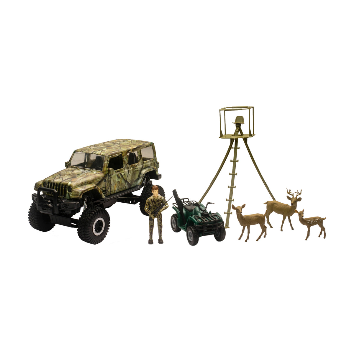 REPLICA 1:18 JEEP WRANGLER DEER HUNTING PLAY SET - 959-0142