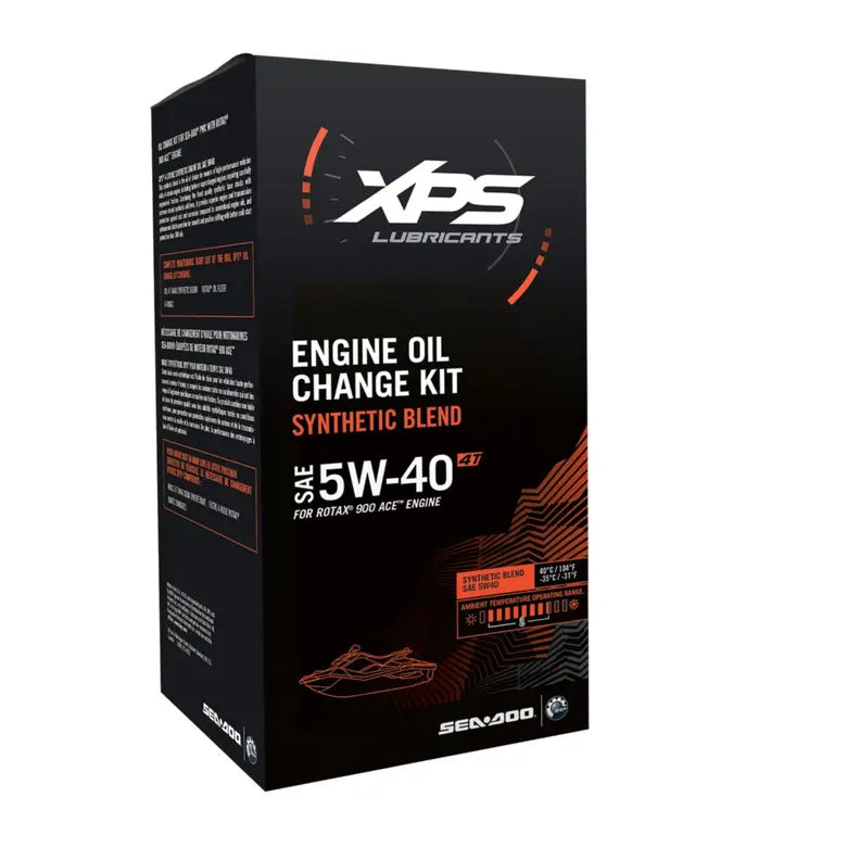 Sea-Doo - 4T 5W-40 Synthetic Blend Oil Change Kit for Rotax 900 ACE engine - 9779250