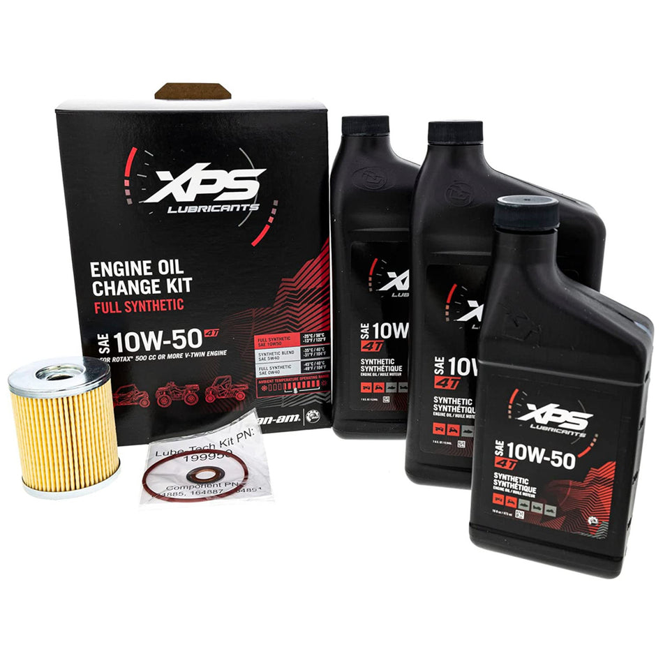 4T 10W-50 Synthetic Oil Change Kit for Rotax 500 cc or V-Twin engine - 9779252