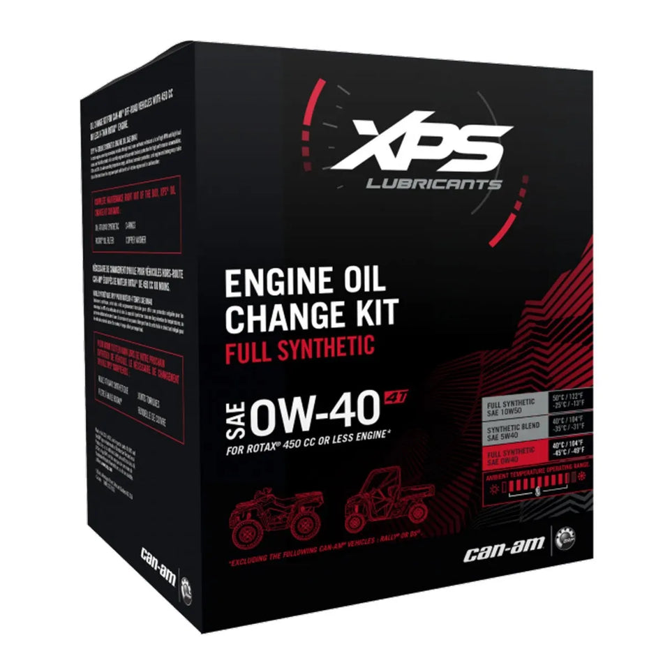 4T 0W-40 Synthetic Oil Change Kit for Rotax 450 cc or less engine - 9779257