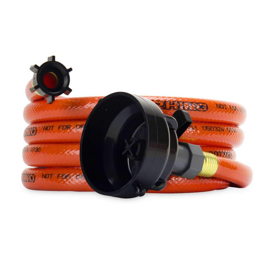 Camco RhinoFLEX 10', Clean Out Hose System 5/8" with Rinse Cap - 22999