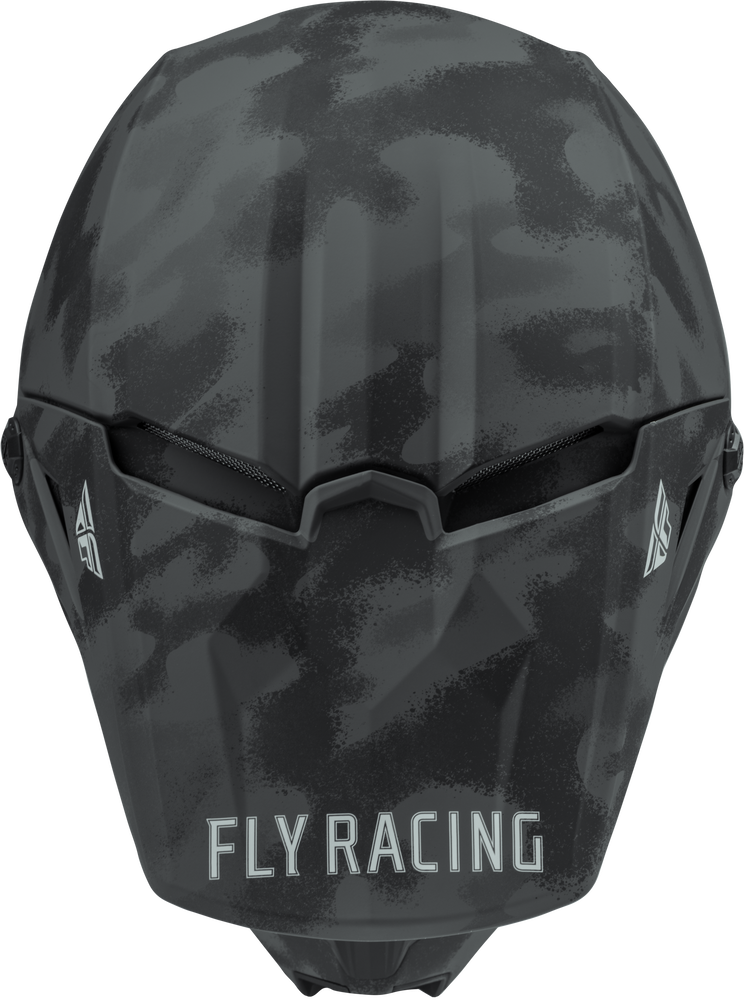 Fly Racing Kinetic Tactic Matte Grey Cammo Youth Small Helmet