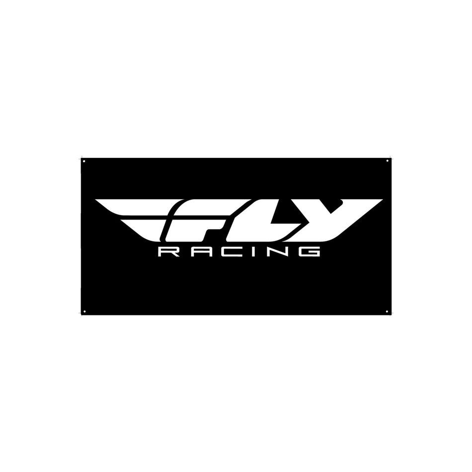 RACING BANNER BLACK 3' X 6' - BANNER-FLY4