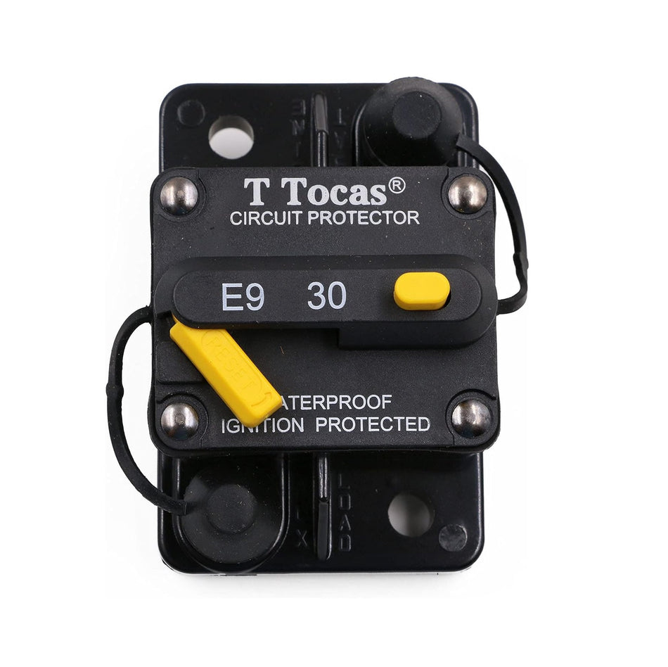 CIRCUIT BREAKER 30-AMP RESETTABLE 48 VOLTS DC SWITCH - BBCB594-30