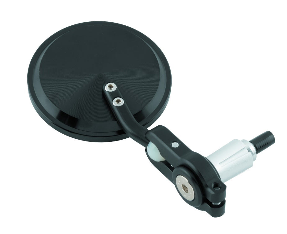 BikeMaster Folding Barend Mirrors 7/8in Handlebars Black Pair - BKM600381