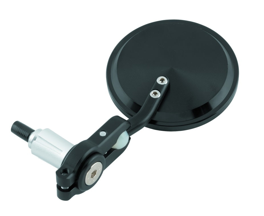 BikeMaster Folding Barend Mirrors 7/8in Handlebars Black Pair - BKM600381