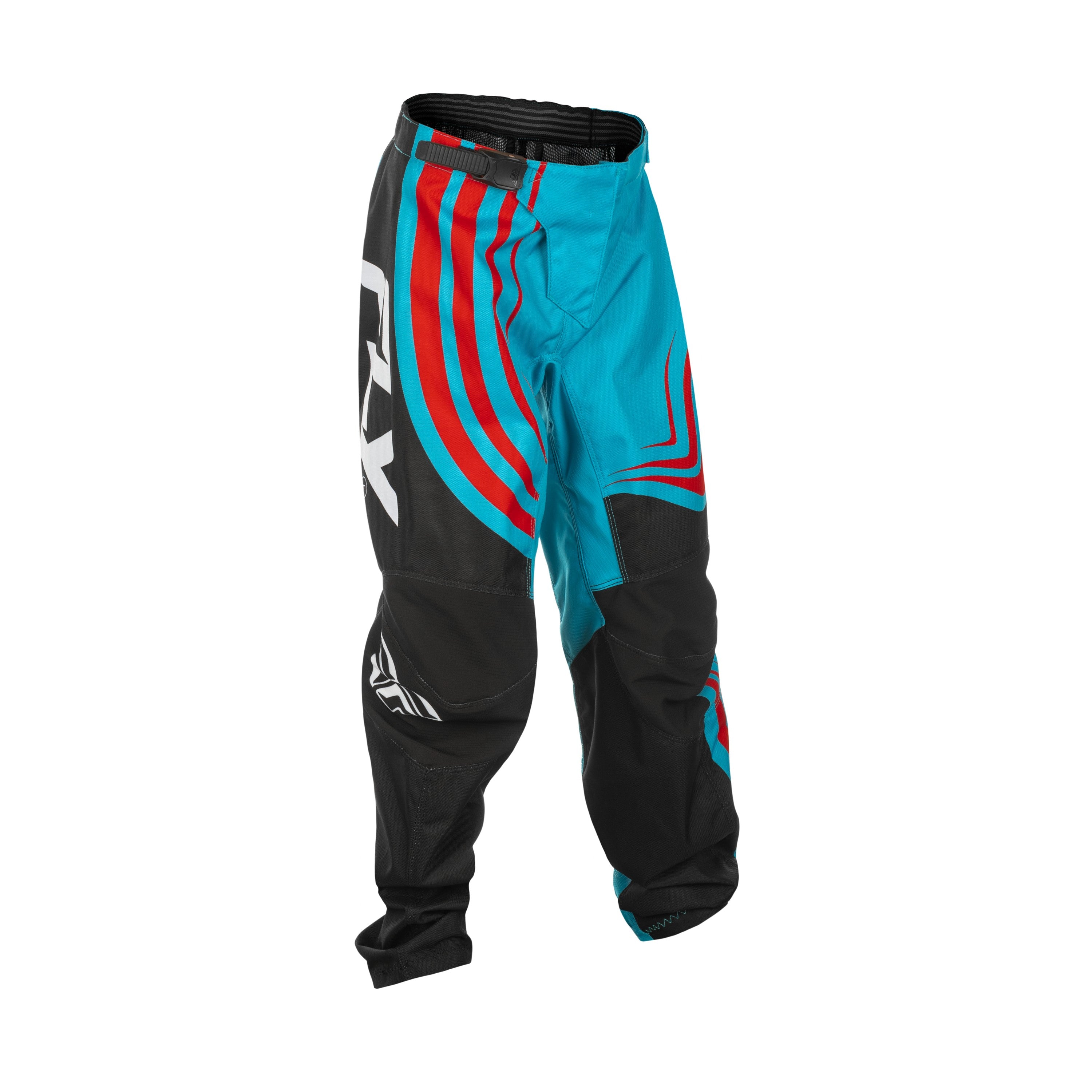 YOUTH F-16 PANTS CA/NY CYAN/BLACK/RED SZ 26 - C378-23126