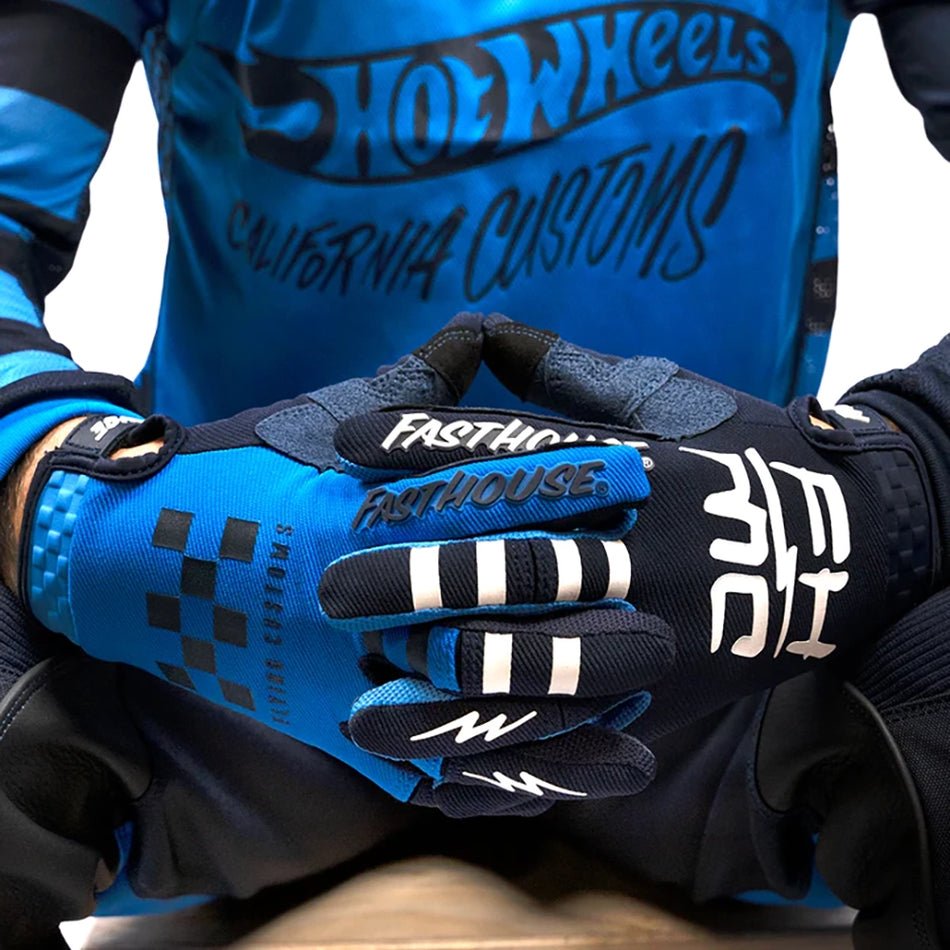 Fasthouse Hot Wheels Speed Style Youth Glove - Electric Blue