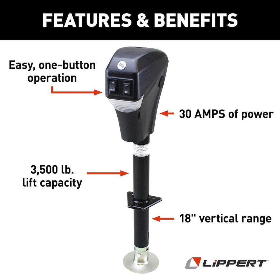 Lippert Components Electric Tongue Jack - 15-0773