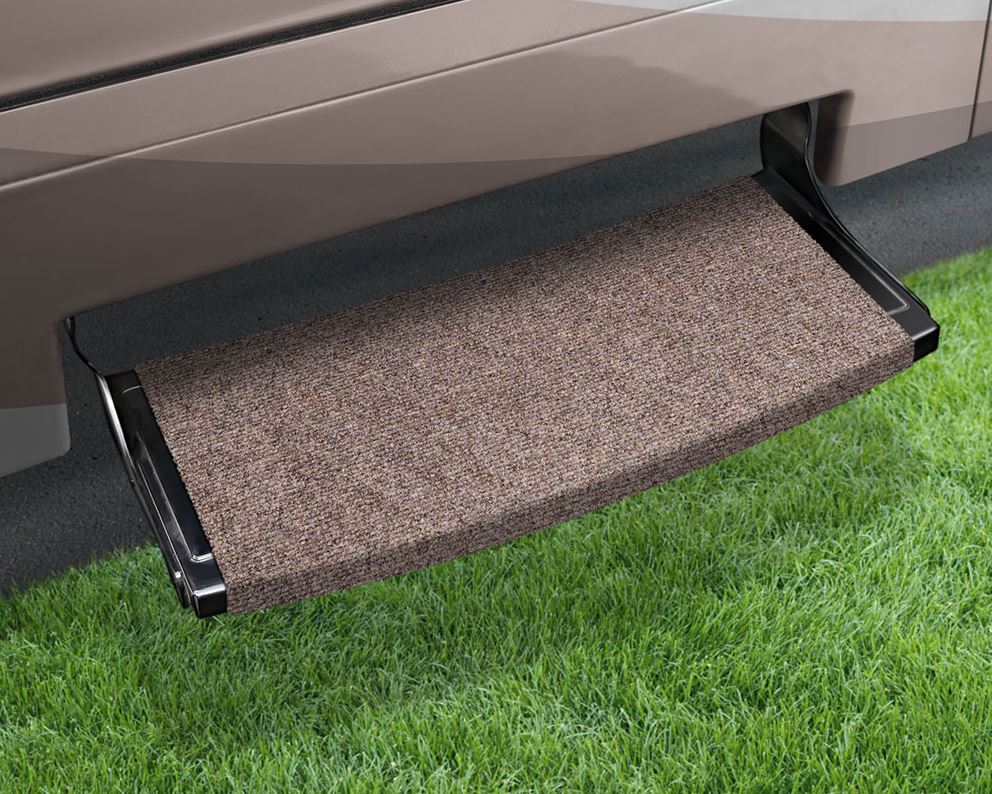 Curved Step Mat For RV Prest-O-Fit RV Step Rug - Chocolate Brown 22 ...