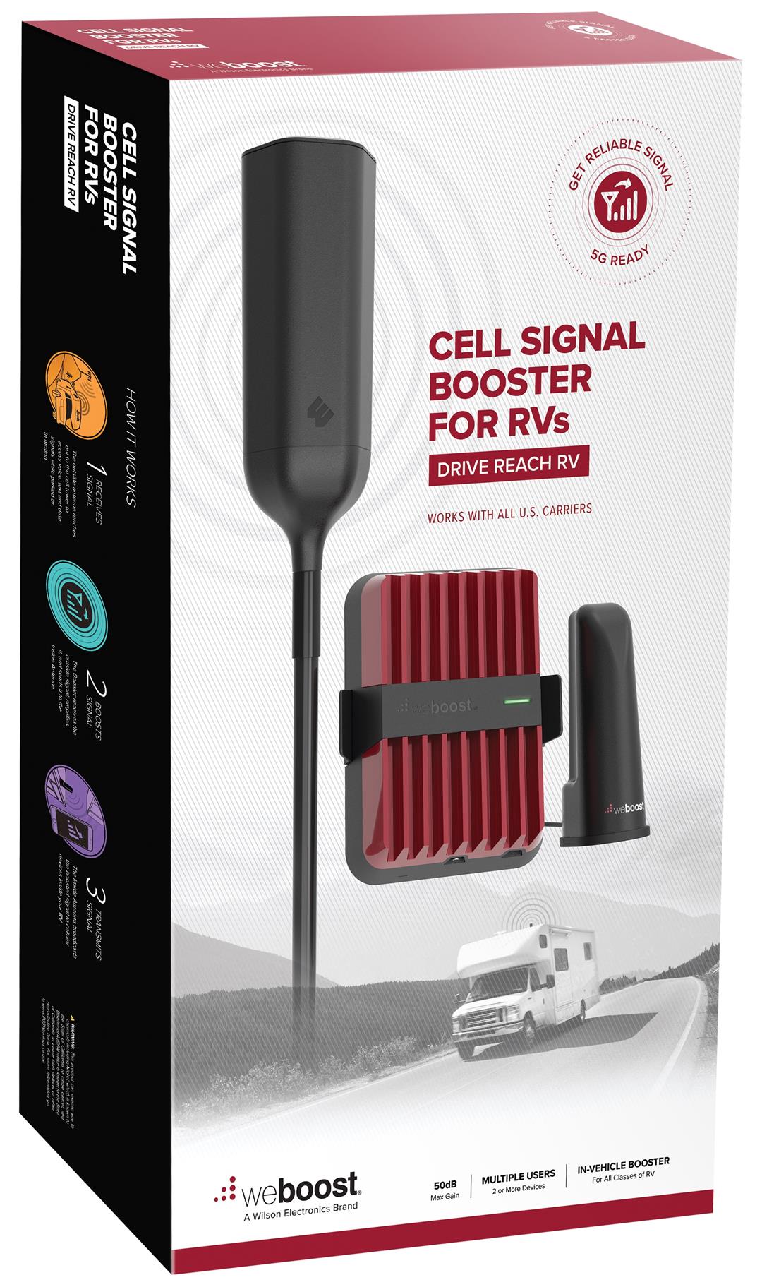 We Boost Drive Reach RV Cellular Phone Signal Booster
