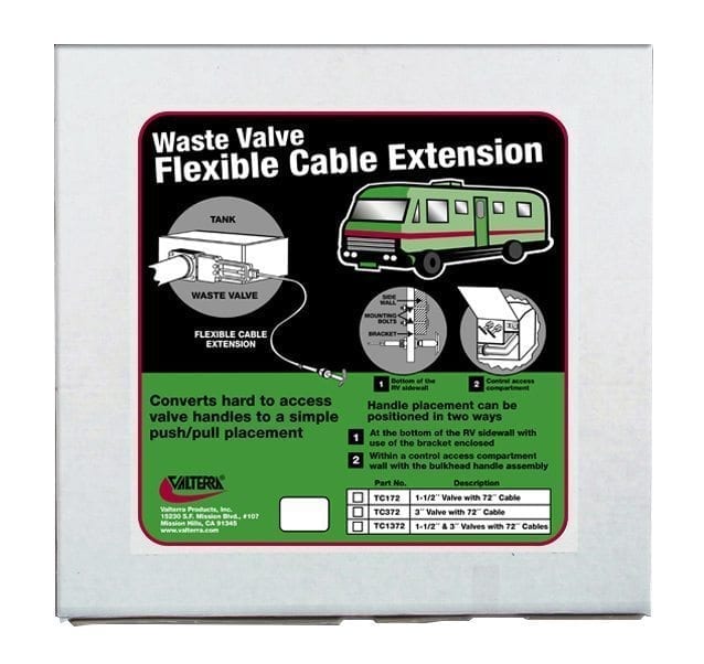Valterra 3" Sewer Waste Valve w/ Handle and 72 Inch Cable